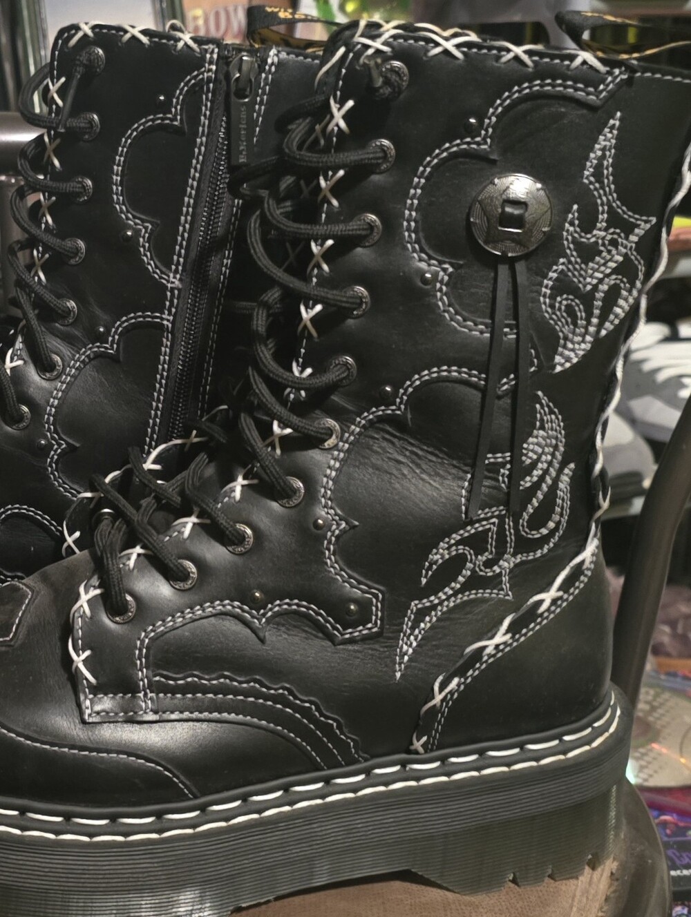 Dr. Martens Rockabilly Lace Up Zippered Boots